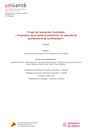 Titelbild Gesundheitsförderung und Prävention (GFP) vor dem Hintergrund der COVID-19-Pandemie