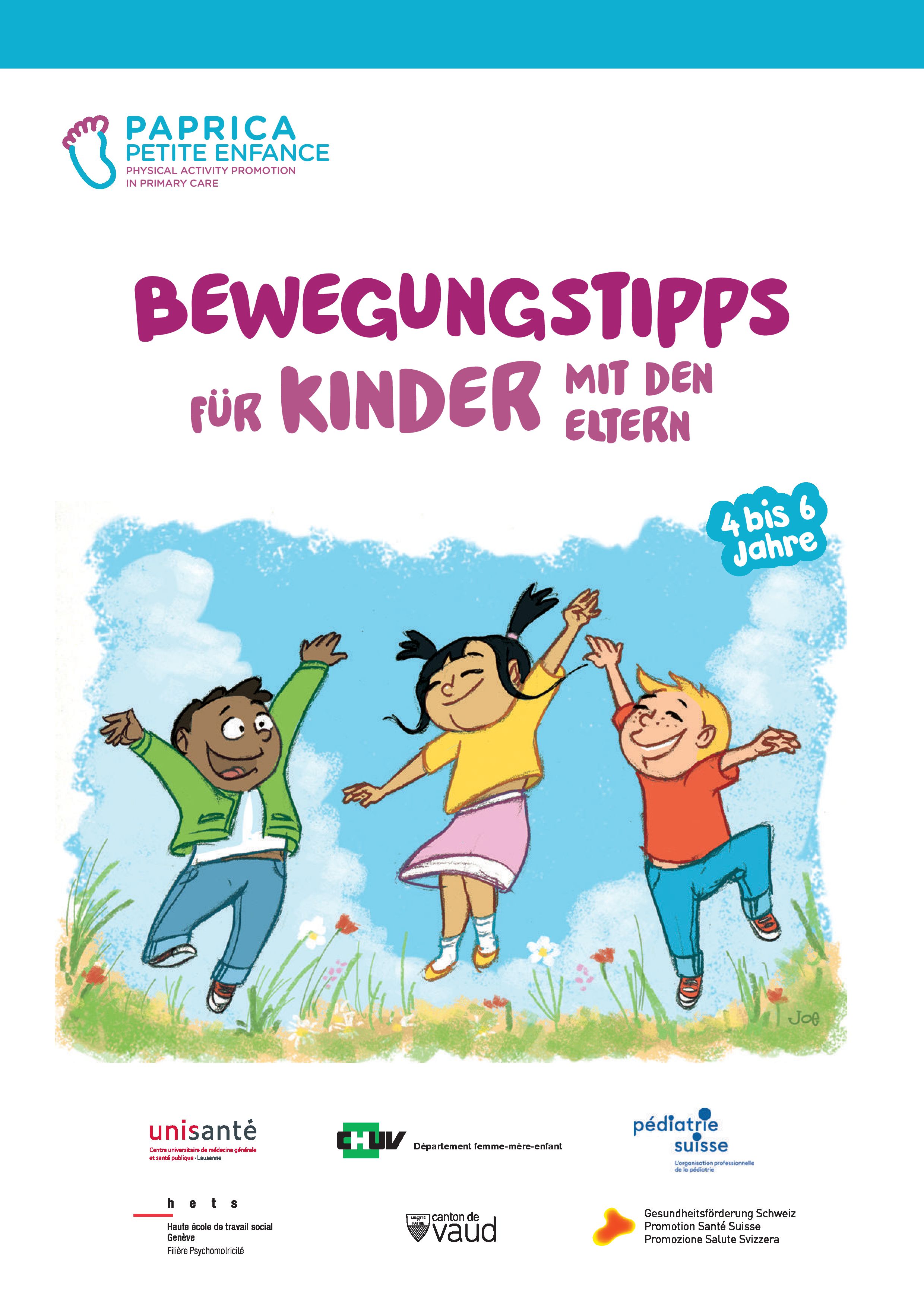 Bewegungstipps für Kinder mit den Eltern - 4 bis 6 Jahre