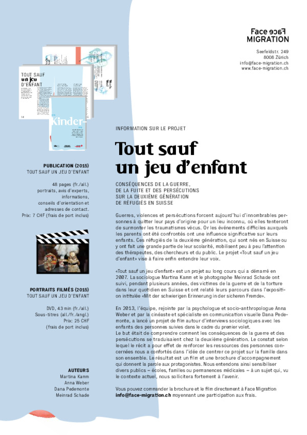 Titelbild Kein Kinderspiel - Film F