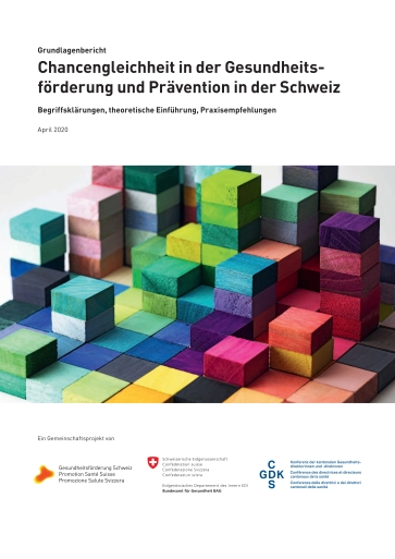 Titelbild Chancengleichheit in Gesundheitsförderung und Prävention-Grundlagenbericht deutsch