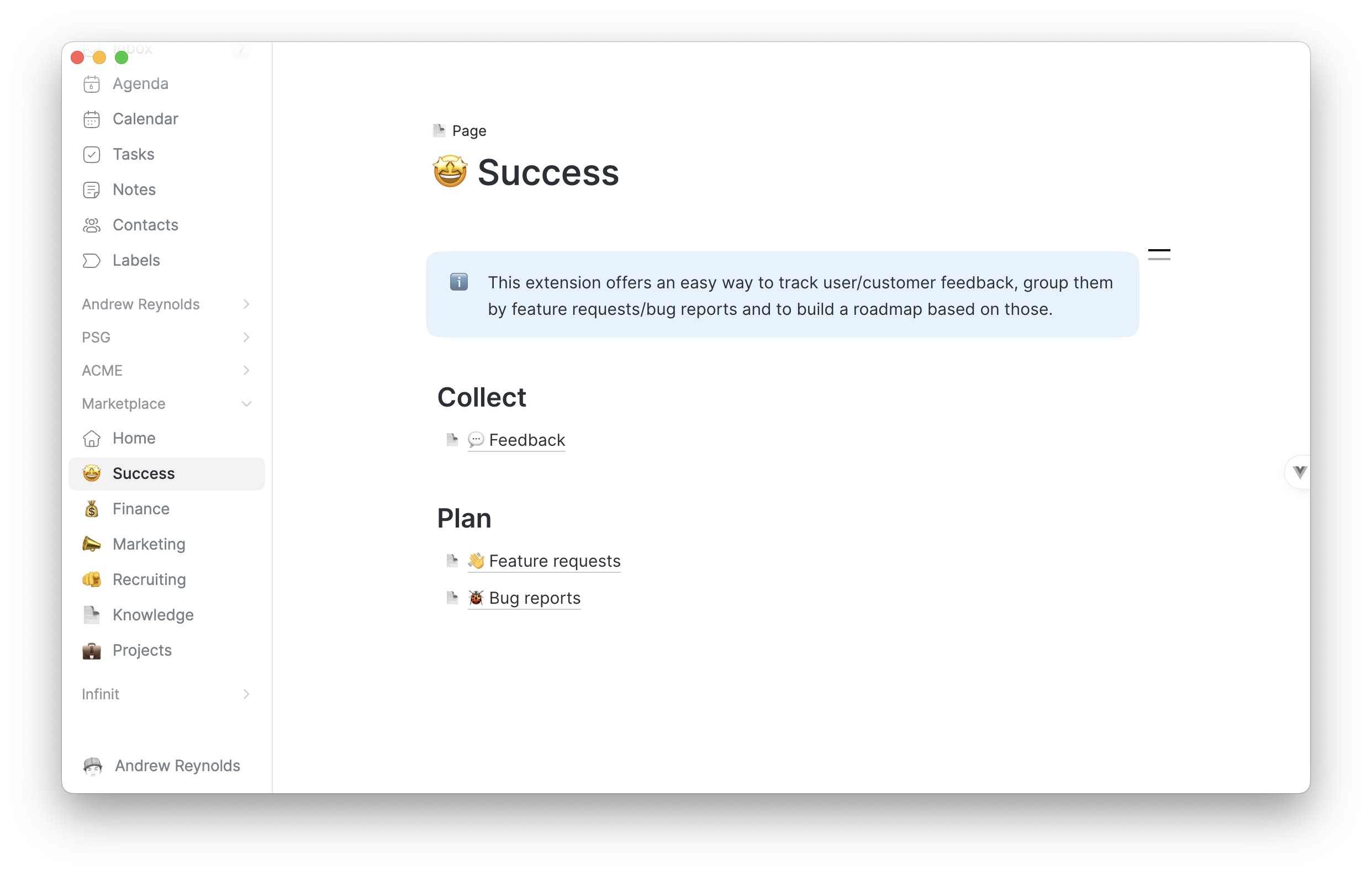Success extension