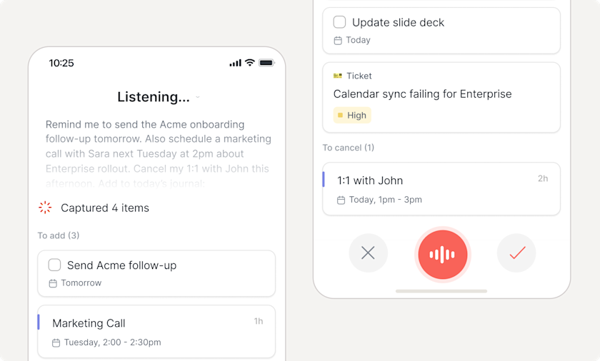 Home Mobile voice capture