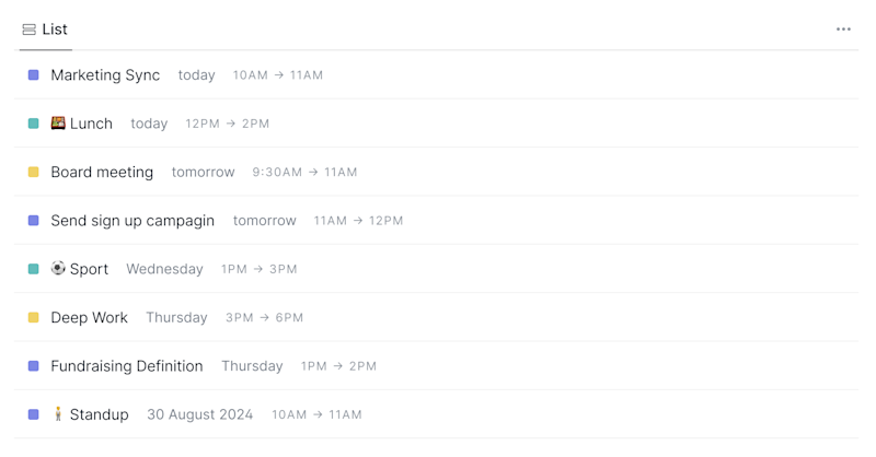 Meetings of the Week