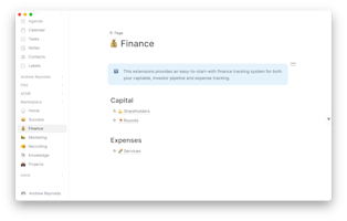 Finance extension