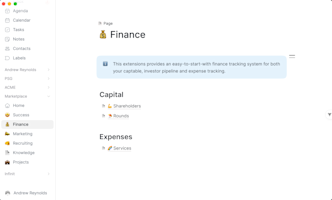 Finance extension
