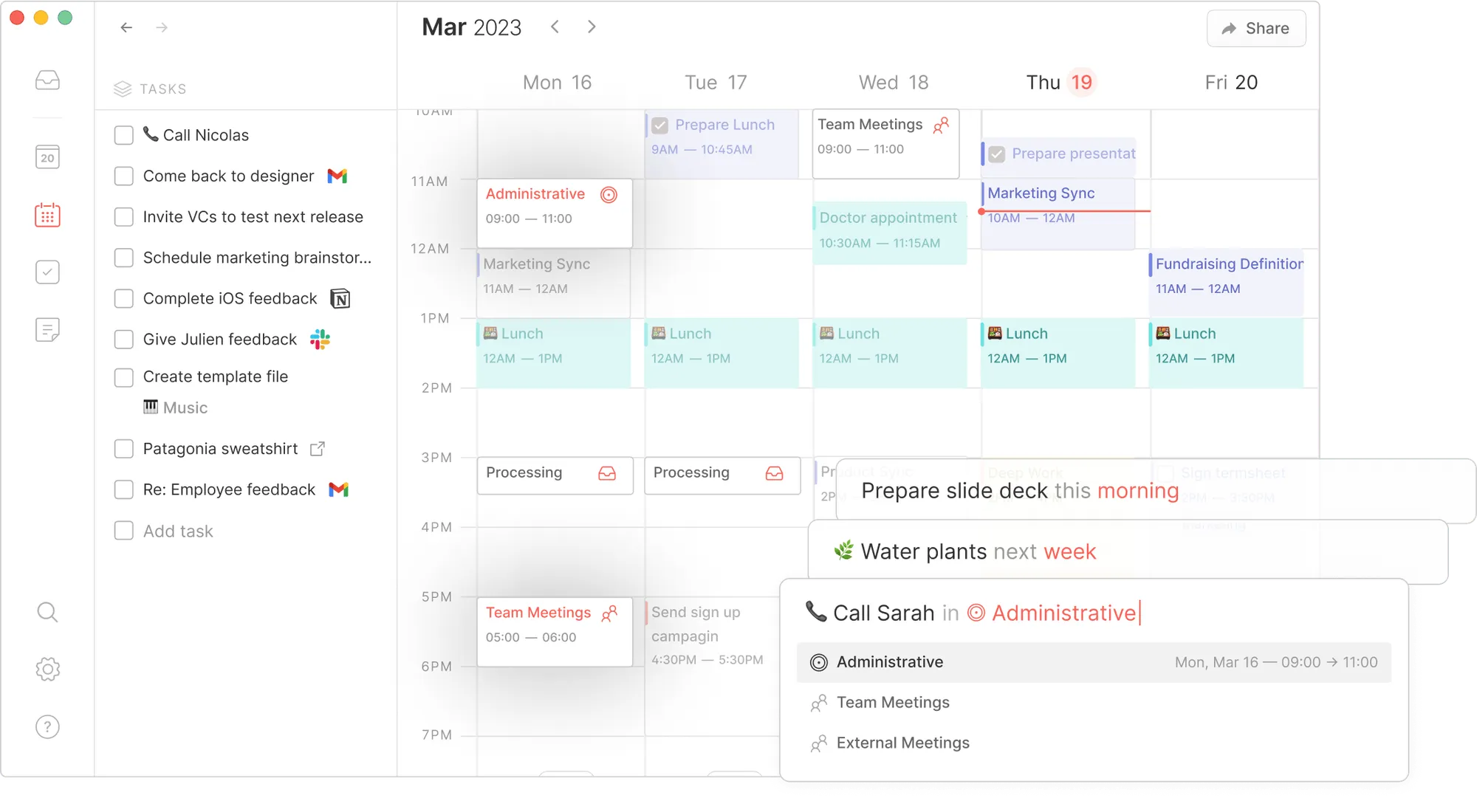 Agenda UI