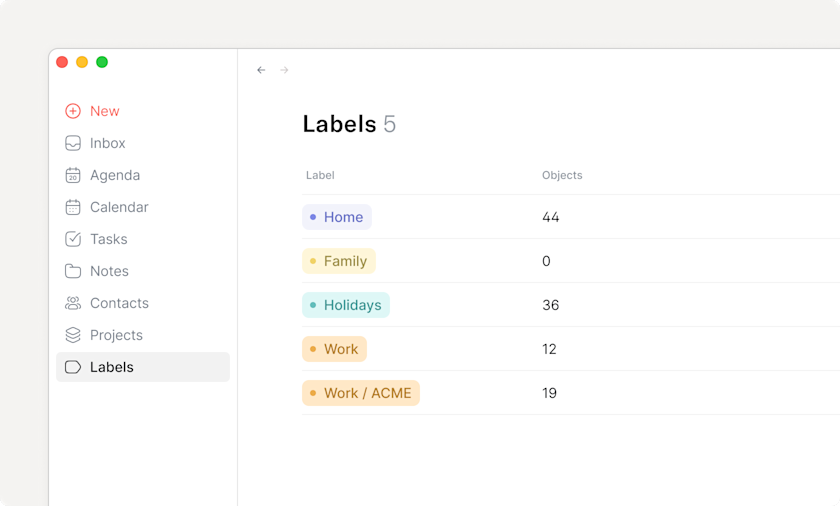Home Projects Labels