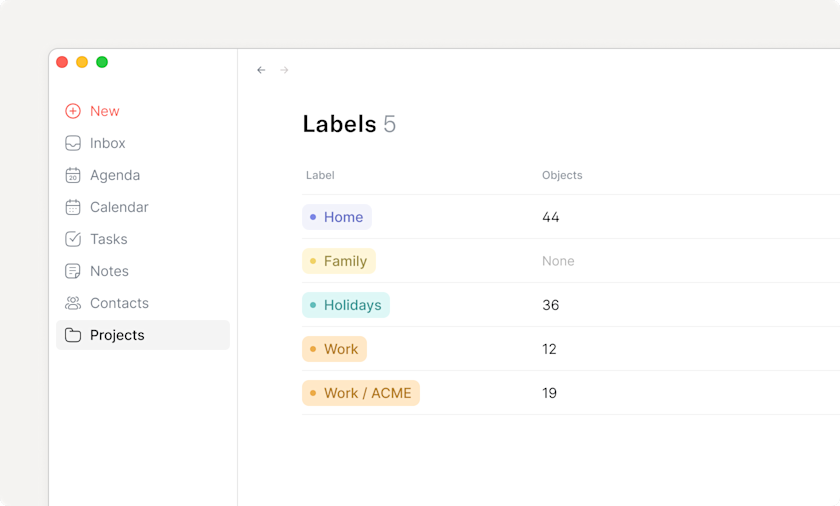 Home Projects Labels