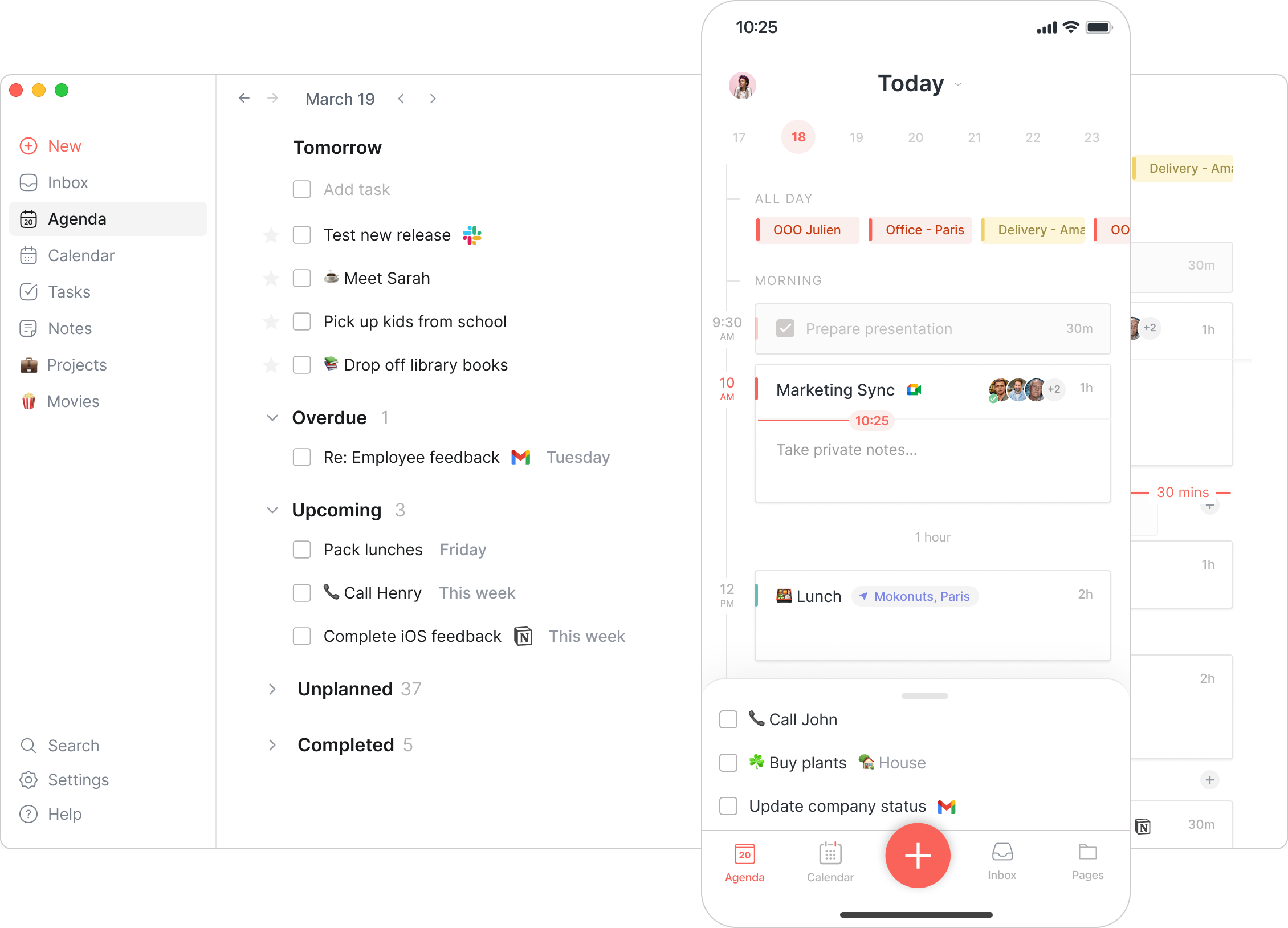 Tagesordnung iOS & Desktop