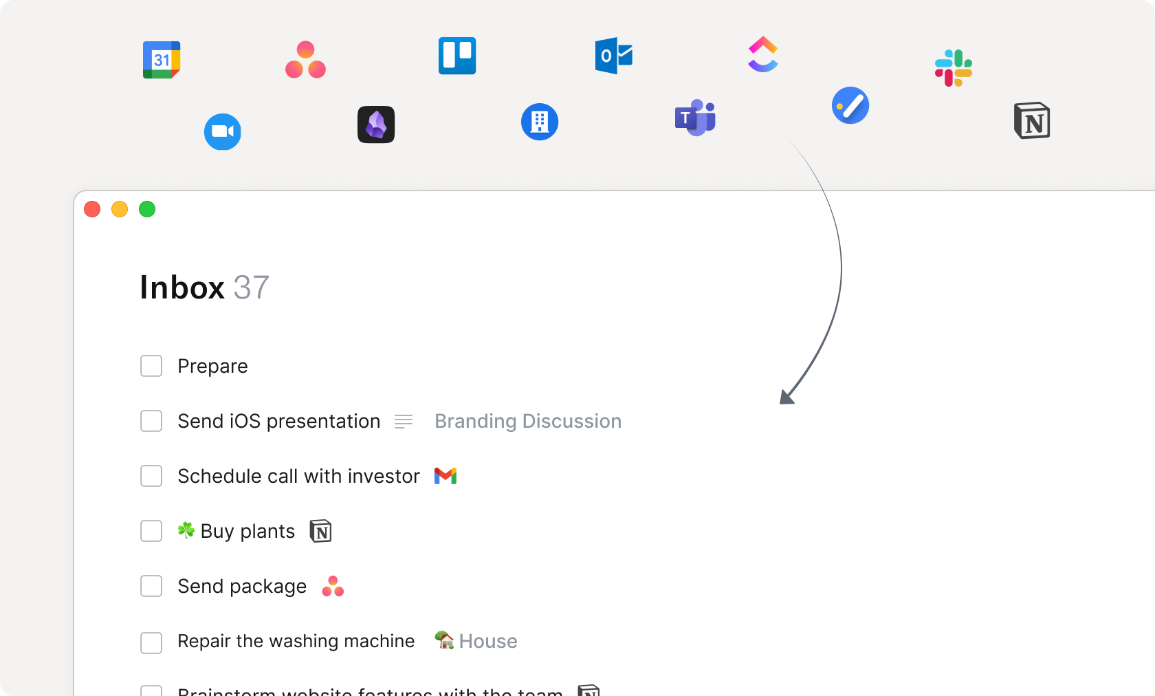 Home Inbox Integrations