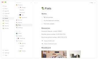 Page - Notes - Apartment - Medias