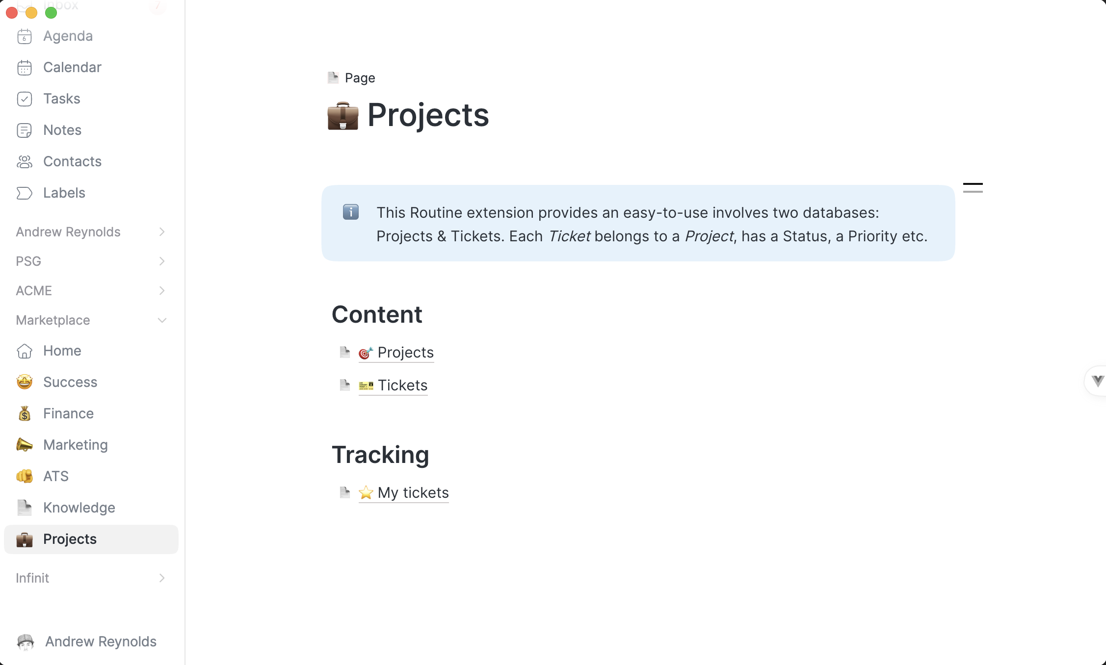 Project management extension