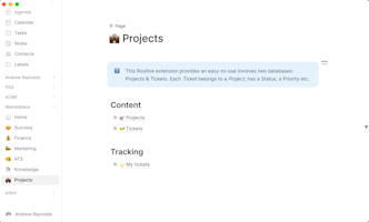 Project management extension