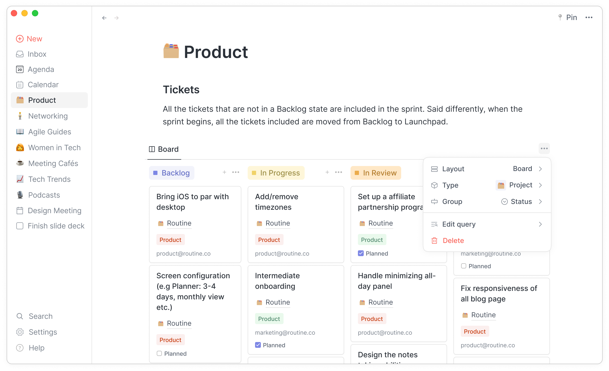View Kanban Board