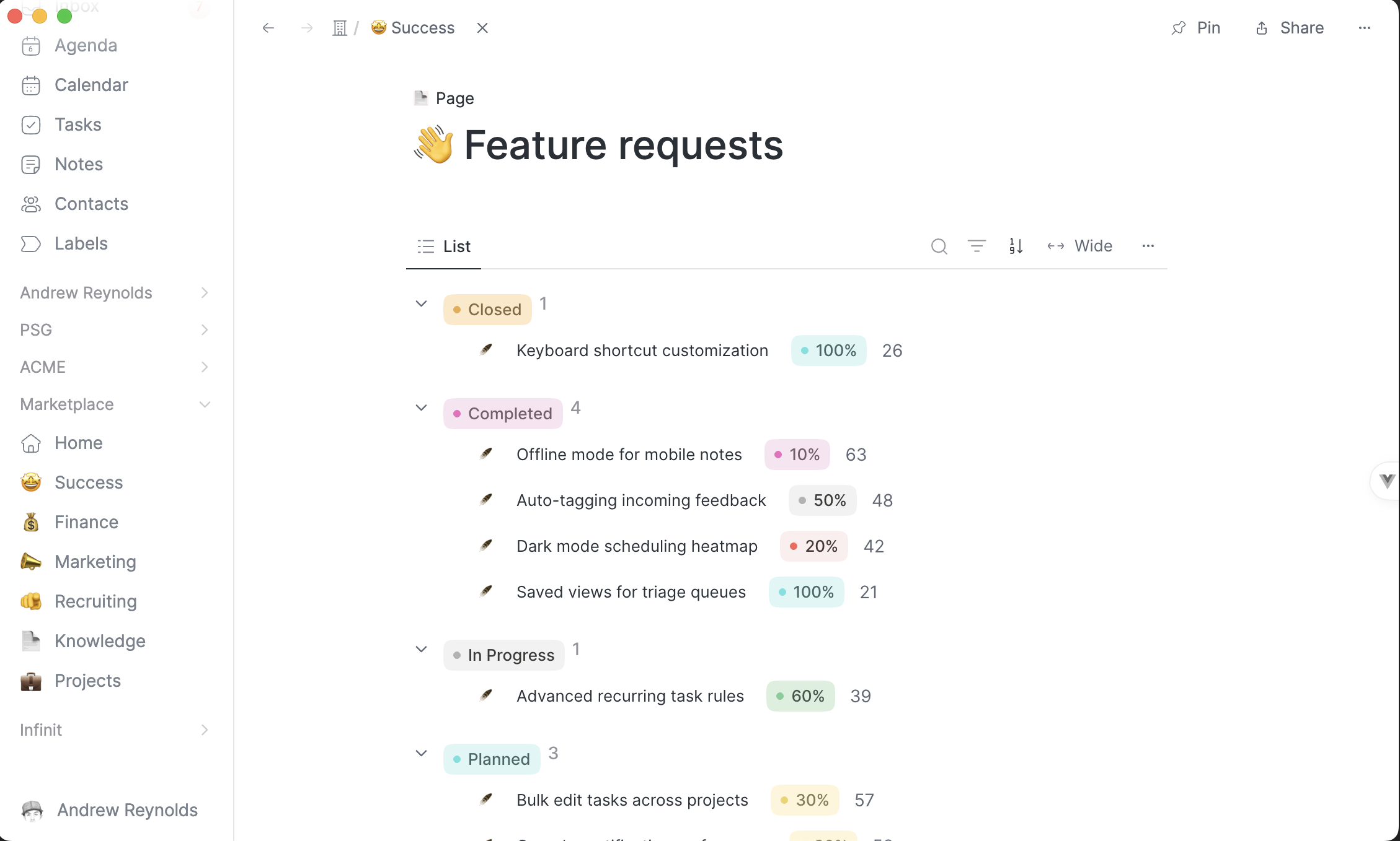 Feature requests