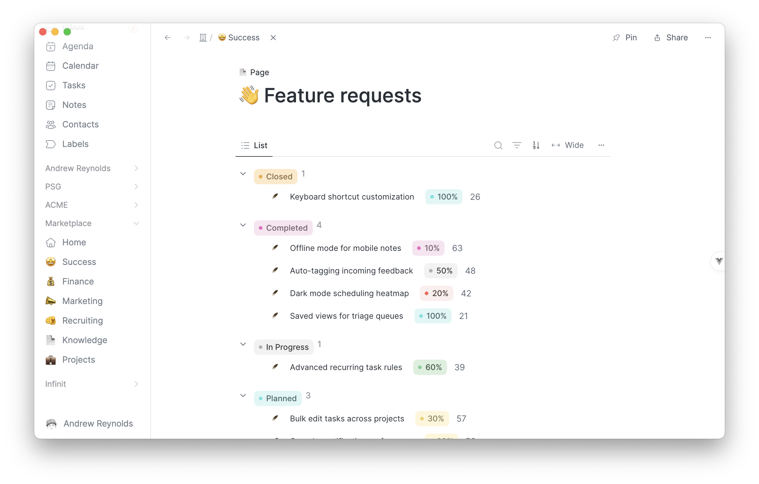 Feature requests