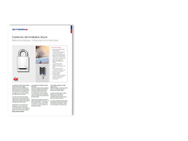 Fiche technique cadenas skyra