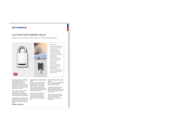 Scheda tecnica lucchetto skyra