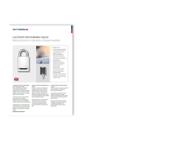 Scheda tecnica lucchetto skyra