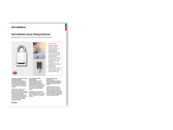 skyra Hangschloss Factsheet