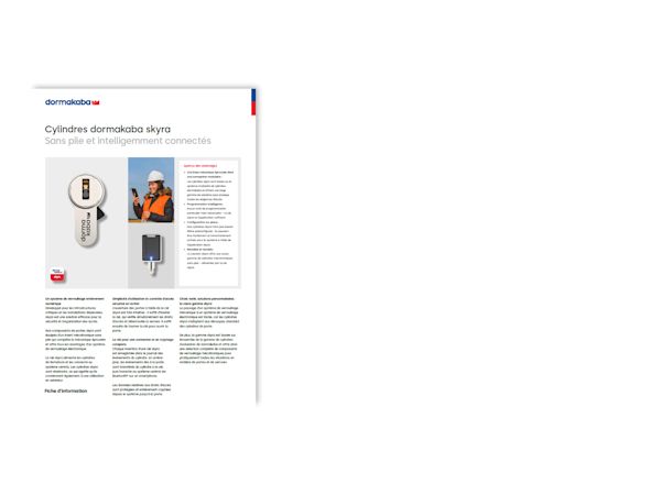 Fiche technique des cylindres skyra