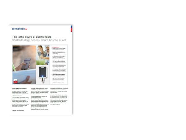 Scheda tecnica skyra system