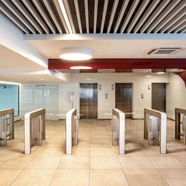 Secure, welcoming access to the banking office
