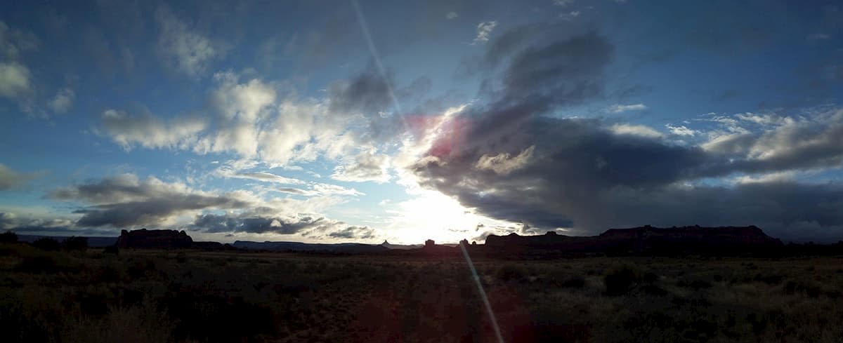 Desert sky clears after storm