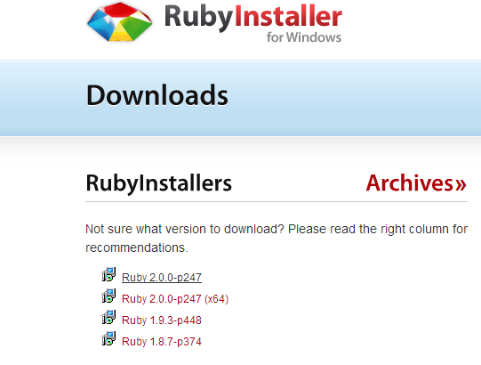 Ruby Installer