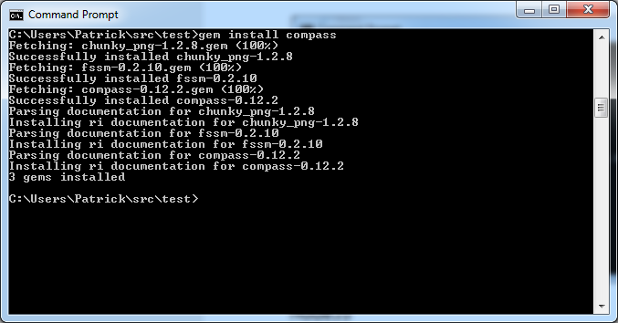 Command prompt running 