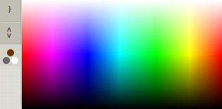 A variety of colors displayed in the color picker