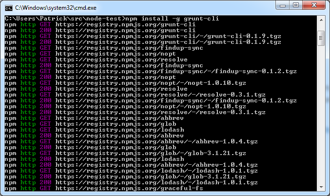 Command prompt running 