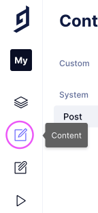 From the GraphCMS dashboard, select the pencil icon to edit content.