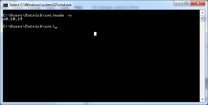 Command prompt running 