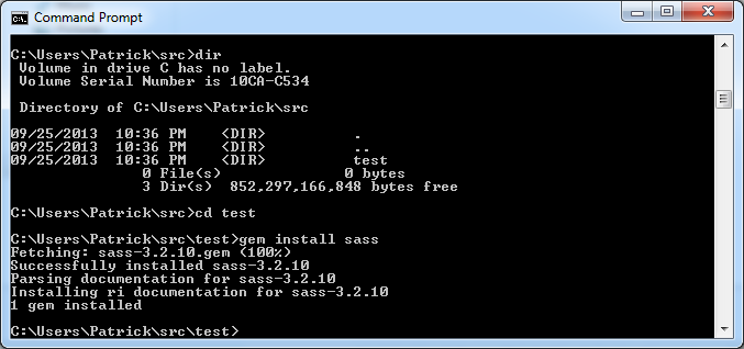 Command prompt running 