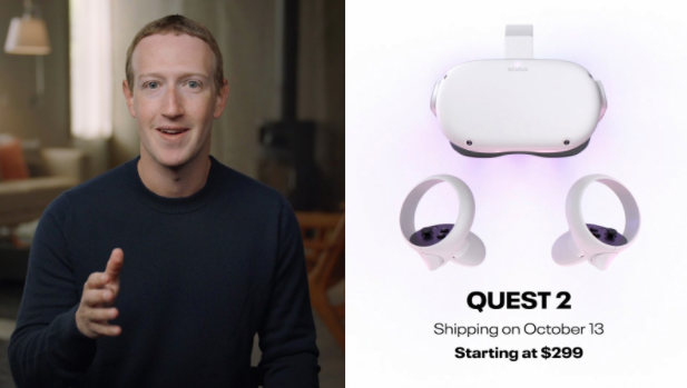 Mark Zuckerberg and Oculus Quest 2