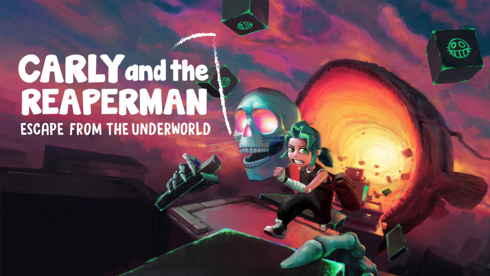 Carly and the reaperman escape from the underworld