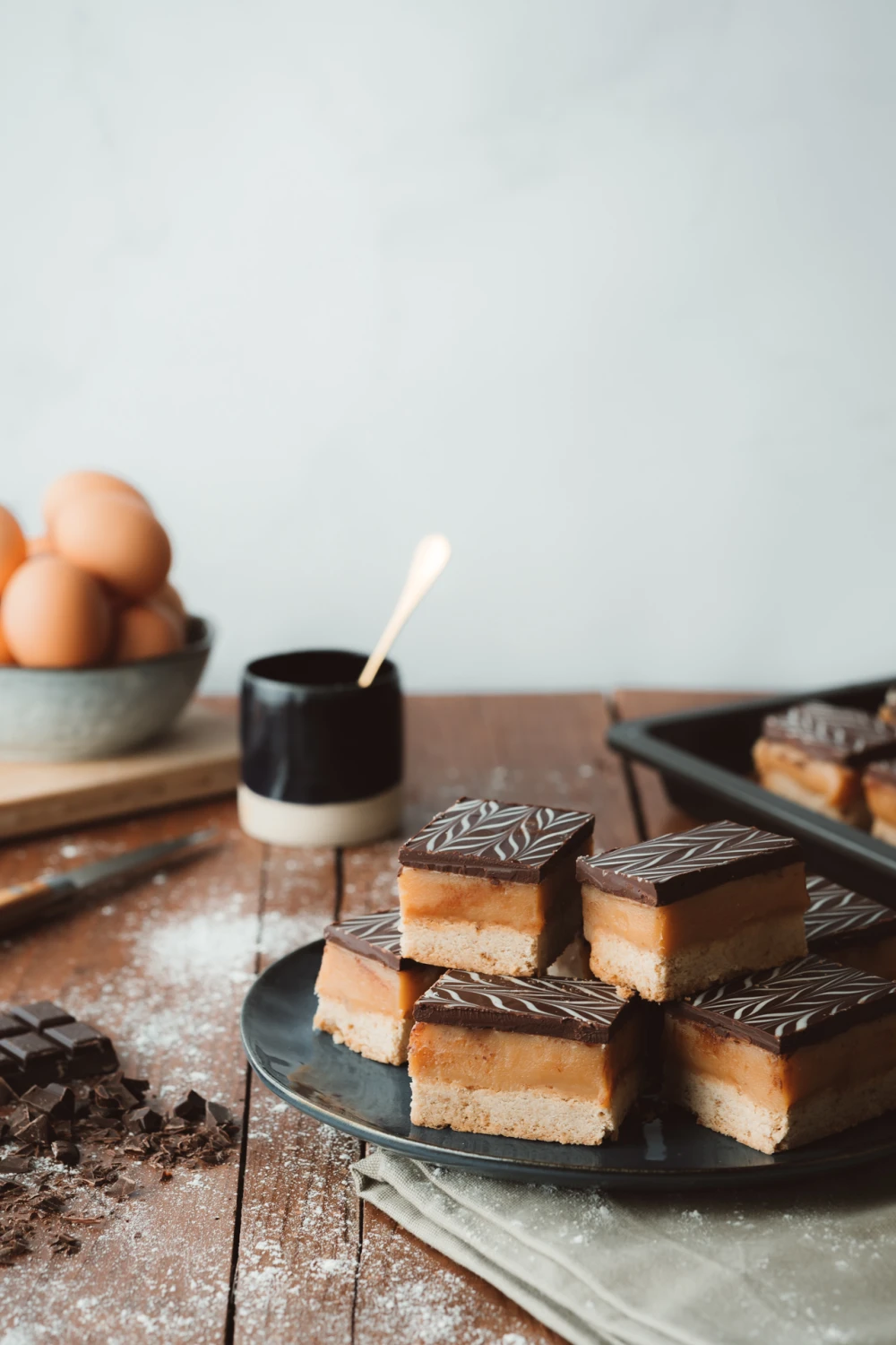 Trendy Colors photographie culinaire shortbread millionnaire caramel au beurre salé