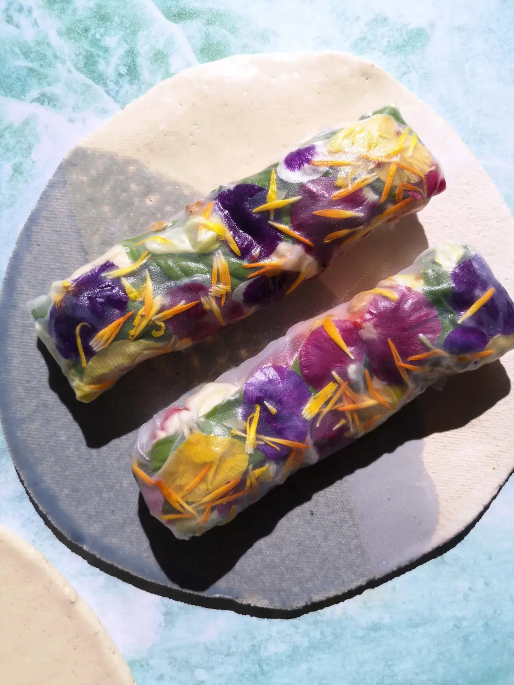 recette-rouleaux de printemps fleuris