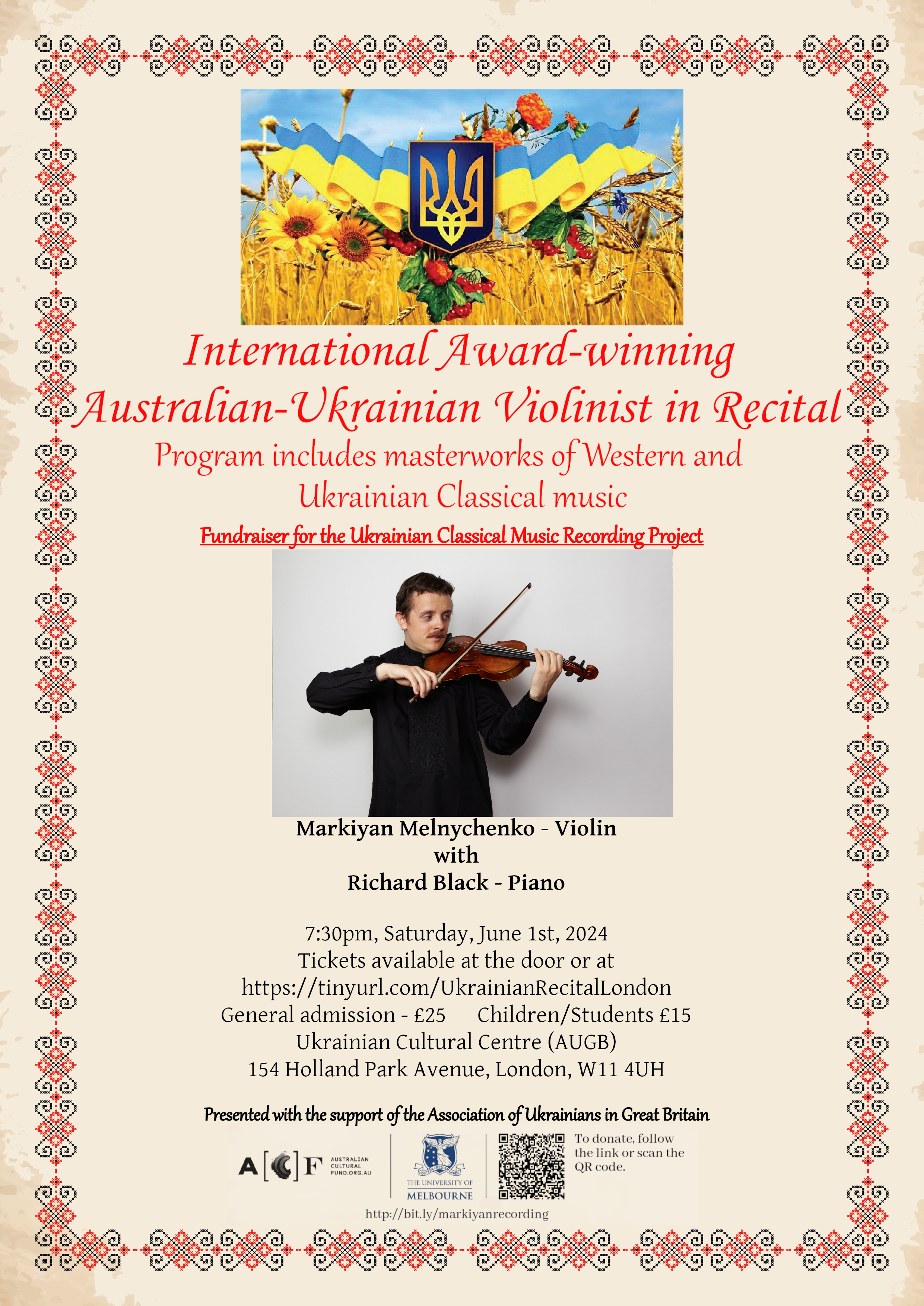 London Recital 2024 Flyer