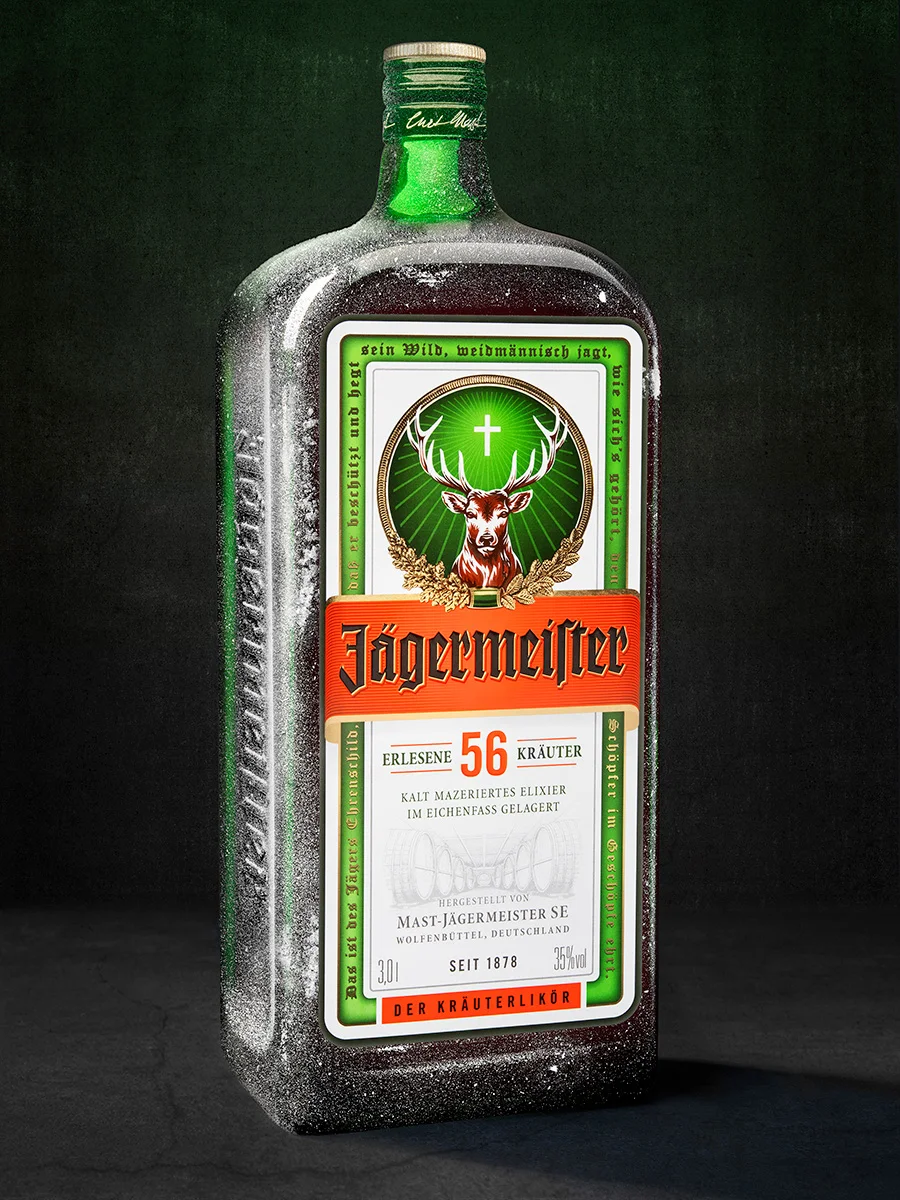 Jägermeister 3L Flasche gefroren
