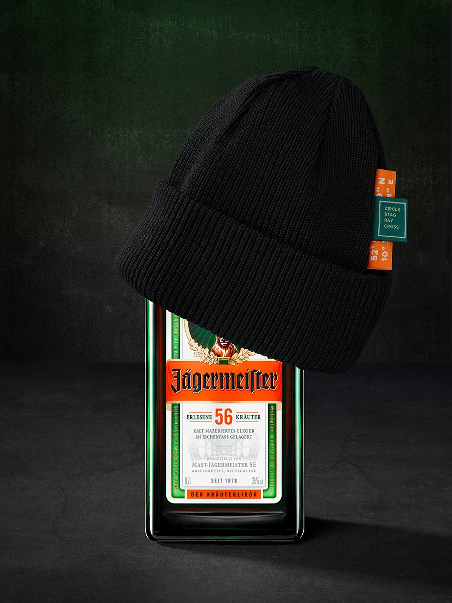 Jägermeister Beanie Set mit Jägermeister 0,7L 