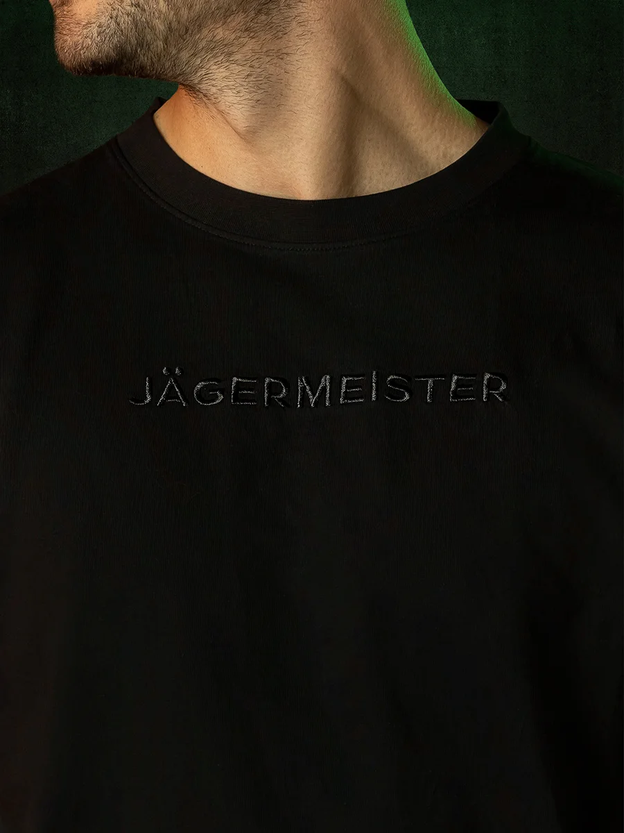 Jägermeister Sweater schwarz Schriftzug "Jägermeister"