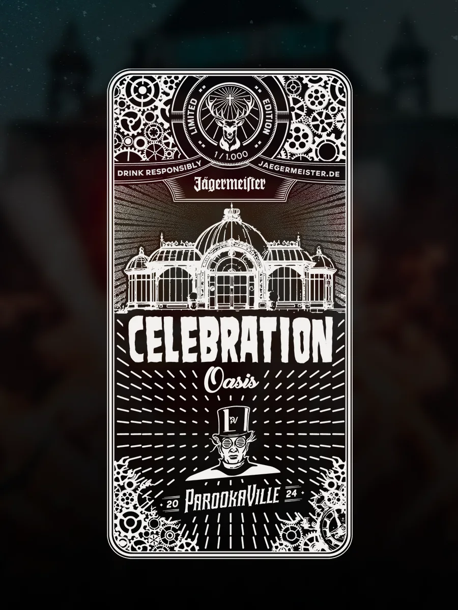 Jägermeister x Parookaville Celebration Flasche Gravur