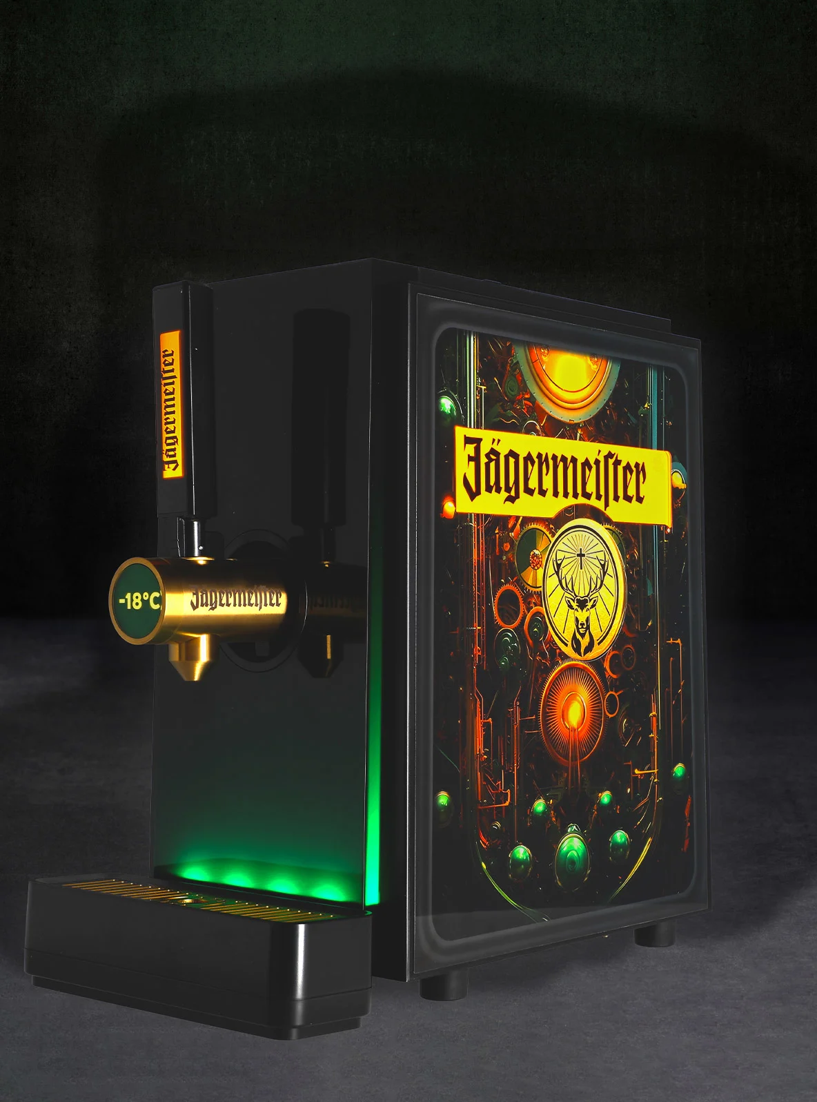 Jägermeister 1-Bottle-Tap-Machine Folie seitlich links