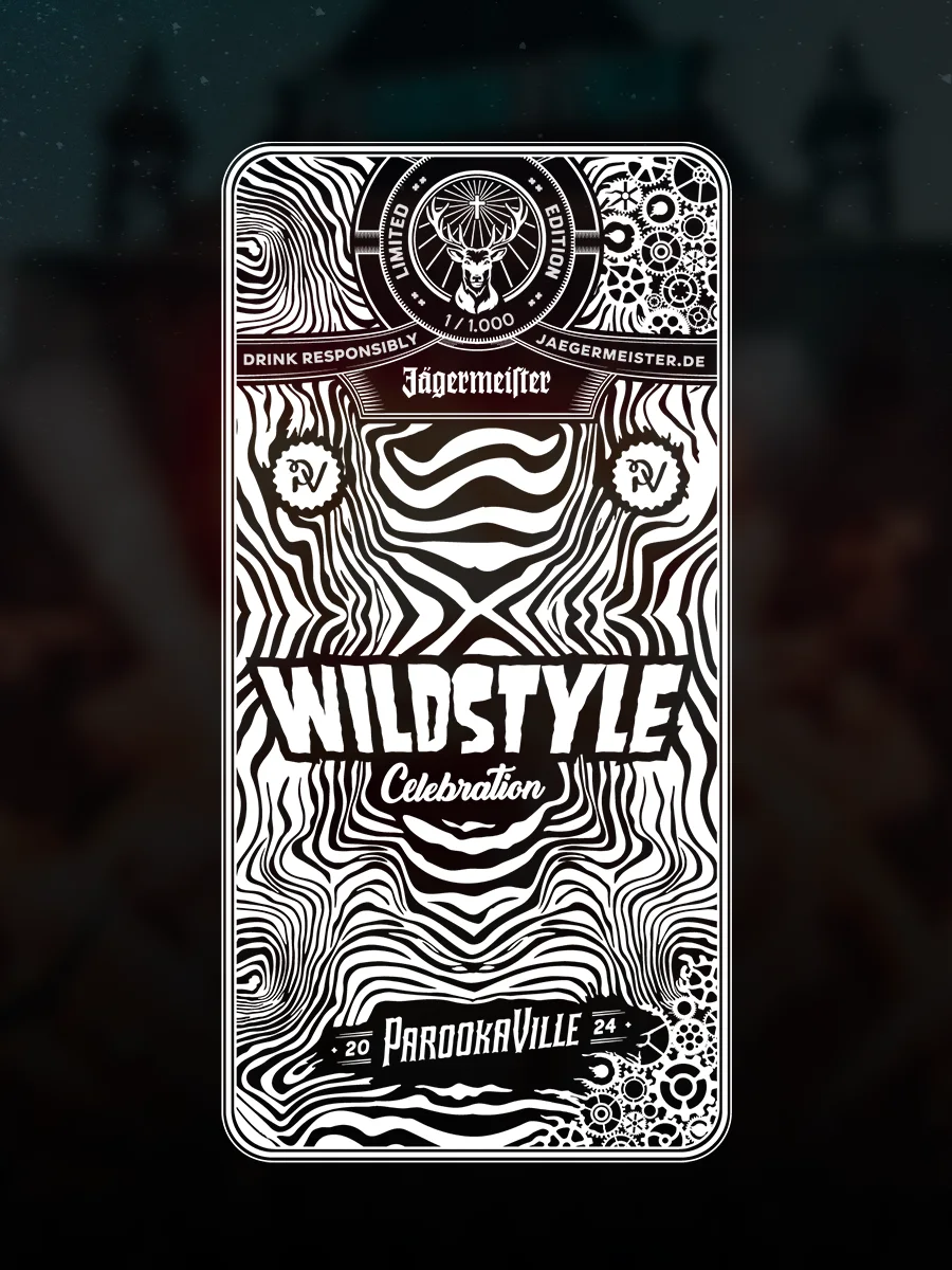 Jägermeister x Parookaville Wildstyle Flasche Gravur