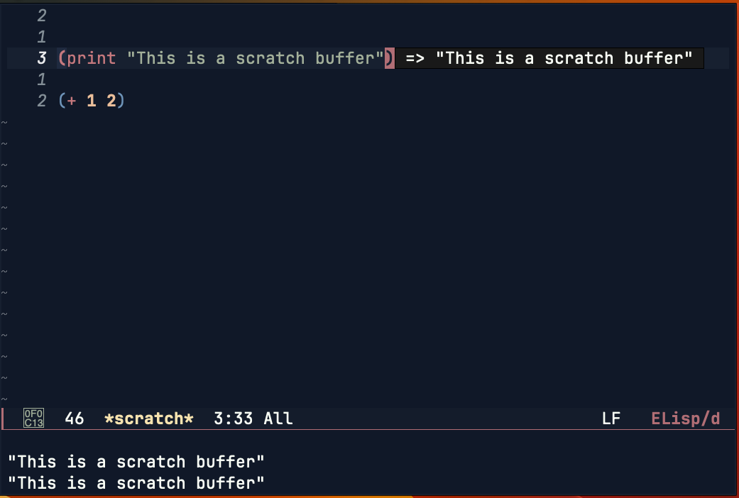 Scratch buffer in Emacs