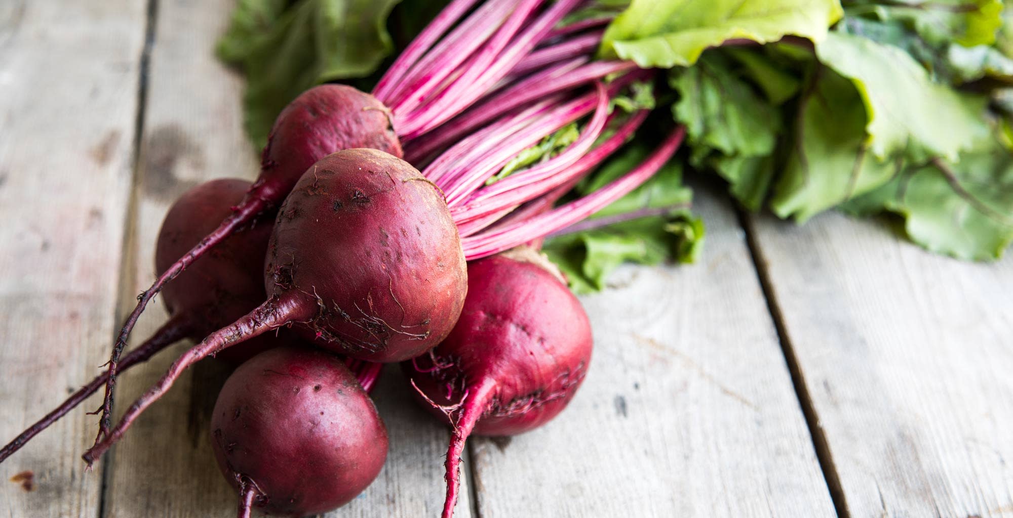 Red beetroot herbage green leaves on