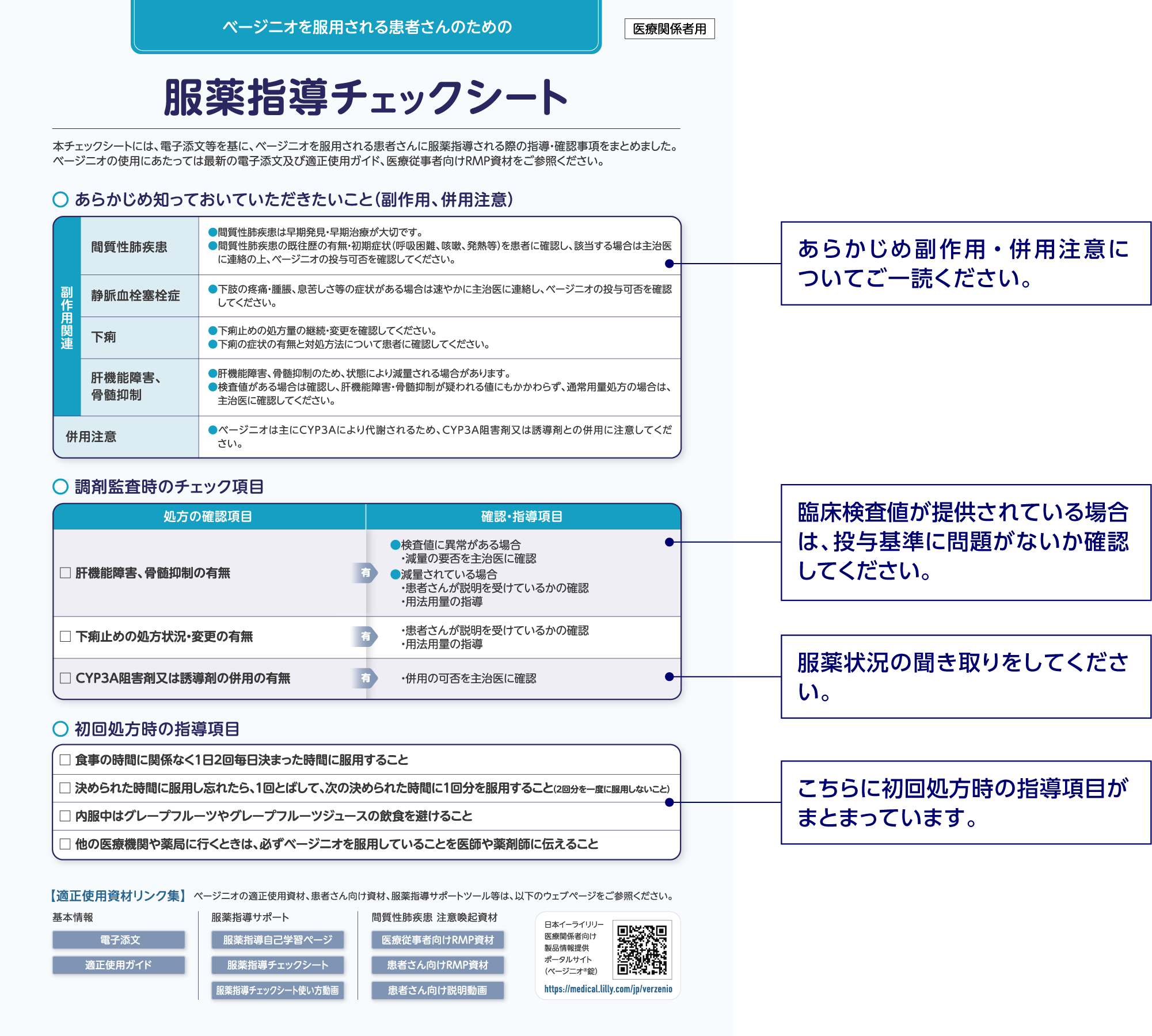 服薬指導チェックシート