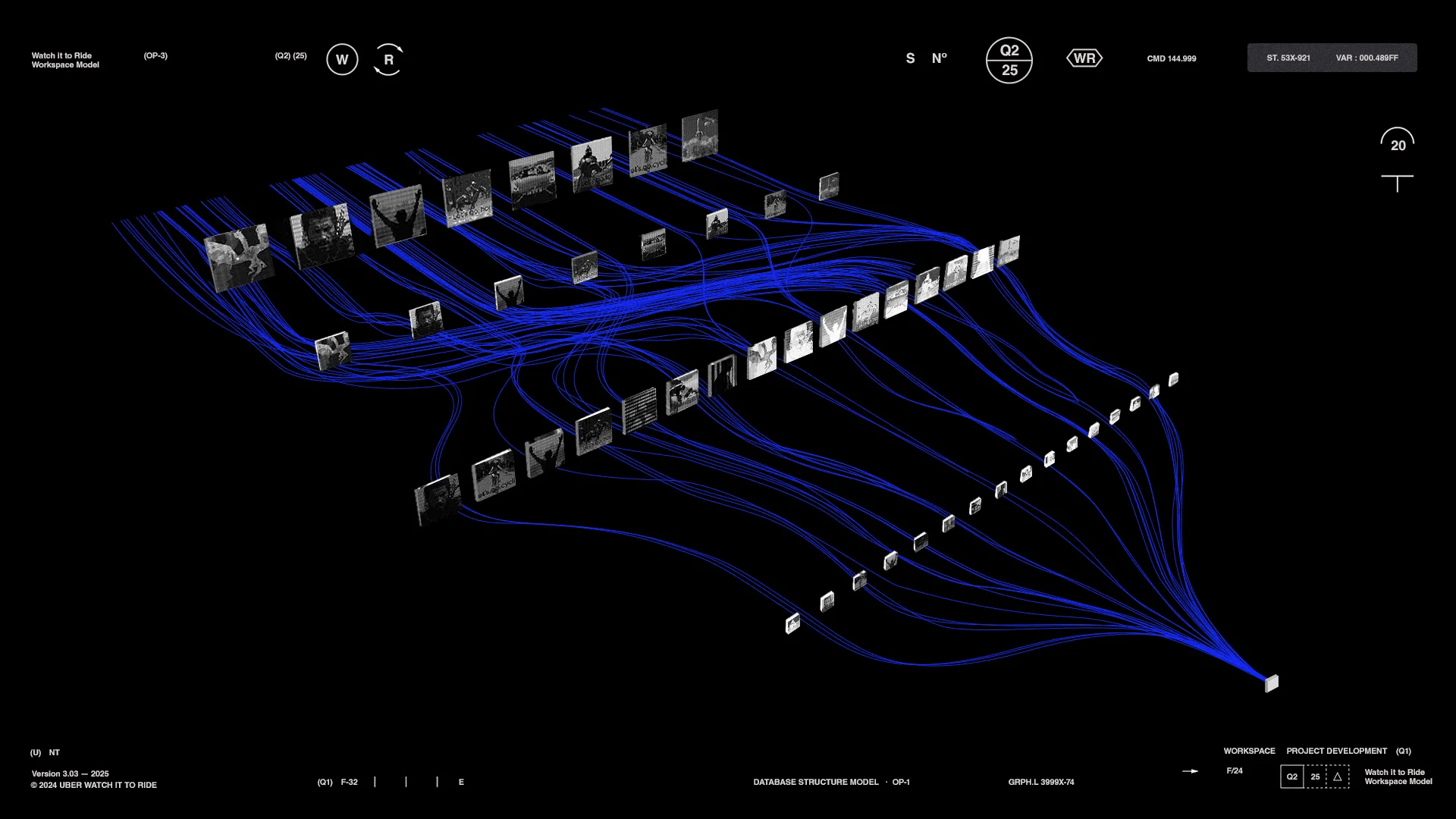 Scenes from Netflix with blue waves to show how the AI mapping works.